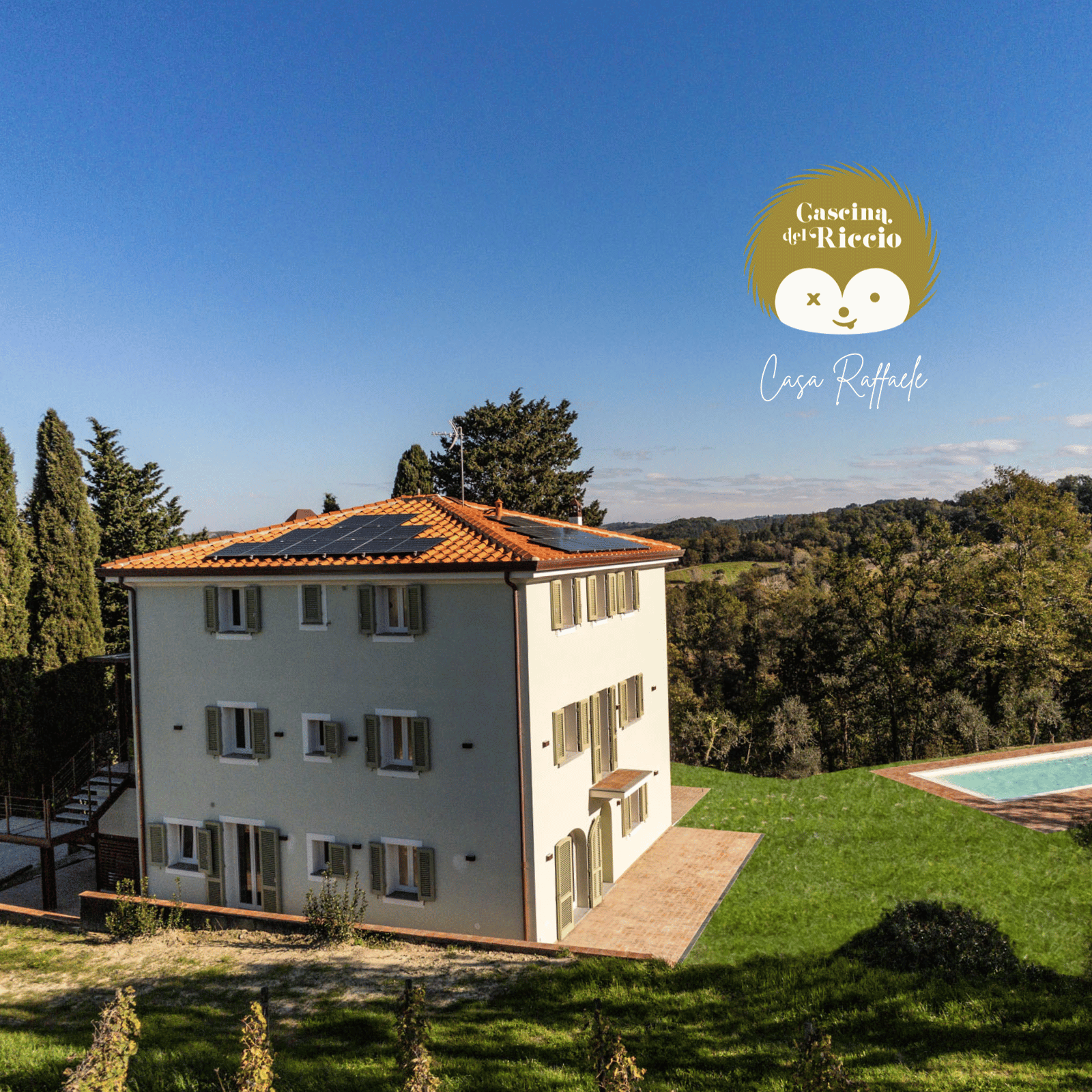 Cascina del Riccio inmitten der toskanischen Hügellandschaft